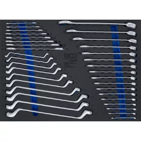  BGS technic 3/3 szerszámtálca szerszámkocsihoz: 35 részes villás- / csillag- / és csillag-villás kulcs készlettel (BGS 4089)