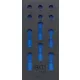 BGS technic 1/3 Szerszámtálca szerszámkocsihoz, üresen: 12 részes 1/2" Imbusz dugókulcs bit készlethez (nem tartozék) (BGS 4092-1)