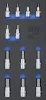 BGS technic 1/3 Szerszámtálca szerszámkocsihoz: 12 részes 1/2" Imbusz dugókulcs bit készlettel (BGS 4092)