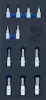 BGS technic 1/3 Szerszámtálca szerszámkocsihoz: 12 részes 1/2" Imbusz dugókulcs bit készlettel (BGS 4092)