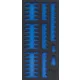 BGS technic 1/3 Szerszámtálca szerszámkocsihoz, üresen: 49 részes kombinált bit készlethez (nem tartozék) (BGS 4093-1)