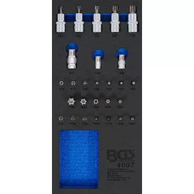   BGS technic 1/3 Szerszámtálca szerszámkocsihoz: 27 részes bit és bitfej készlettel (BGS 4097)