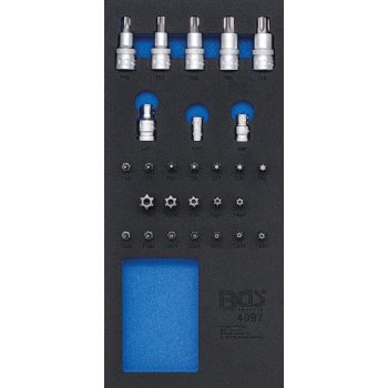   BGS technic 1/3 Szerszámtálca szerszámkocsihoz: 27 részes bit és bitfej készlettel (BGS 4097)