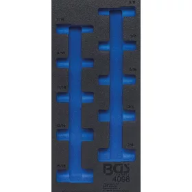   BGS technic 1/3 Szerszámtálca szerszámkocshoz, üresen: 10 részes 1/2" hosszított COLL dugókulcs készlethez (nem tartozék) (BGS 4098-1)