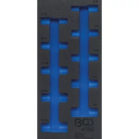   BGS technic 1/3 Szerszámtálca szerszámkocshoz, üresen: 10 részes 1/2" hosszított COLL dugókulcs készlethez (nem tartozék) (BGS 4098-1)