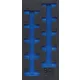 BGS technic 1/3 Szerszámtálca szerszámkocshoz, üresen: 10 részes 1/2" hosszított COLL dugókulcs készlethez (nem tartozék) (BGS 4098-1)