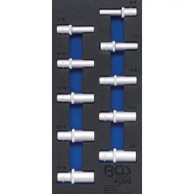   BGS technic 1/3 Szerszámtálca szerszámkocsihoz: 10 részes 1/2" hosszított COLL dugókulcs készlettel (BGS 4098)