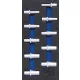 BGS technic 1/3 Szerszámtálca szerszámkocsihoz: 10 részes 1/2" hosszított COLL dugókulcs készlettel (BGS 4098)