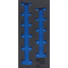   BGS technic 1/3 Szerszámtálca szerszámkocsihoz, üresen: 11 részes 3/8" hosszított COLL dugókulcs készlethez (nem tartozék) (BGS 4099-1)