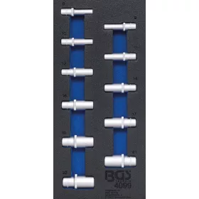   BGS technic 1/3 Szerszámtálca szerszámkocsihoz: 11 részes 3/8" hosszított COLL dugókulcs készlettel (BGS 4099)
