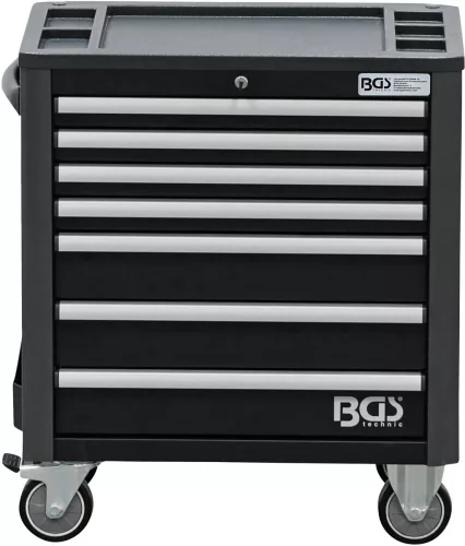 BGS technic 7 fiókos műhelykocsi, PRO, alacsony összsúlyú, üresen (BGS 4102)