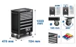 BGS technic 8 fiókos profi szerszámkocsi, üres (BGS 4111)