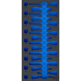   BGS technic 1/3 Szerszámtálca szerszámkocsihoz: Bitfej készlethez | üres | a BGS 4117-hez (BGS 4117-1)