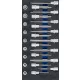 BGS technic 1/3 Szerszámtálca szerszámkocsihoz: 1/2" Bit dugókulcs készlet | ékprofil (Ribe) | 25 darabos (BGS 4117)