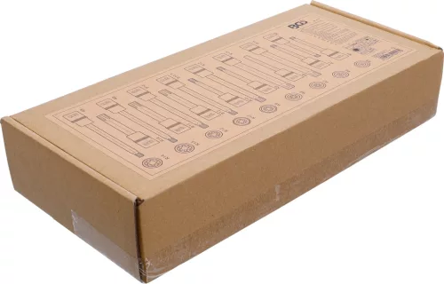 BGS technic 1/3 Szerszámtálca szerszámkocsihoz: 1/2" Bit dugókulcs készlet | ékprofil (Ribe) | 25 darabos (BGS 4117)
