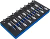 BGS technic 1/3 Szerszámtálca szerszámkocsihoz: 1/2" Bit dugókulcs készlet | belső bordázattal (XZN) | 22 darabos (BGS 4118)