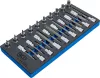 BGS technic 1/3 Szerszámtálca szerszámkocsihoz: 1/2" Bit dugókulcs készlet | T-profil (Torx) | 26 darabos (BGS 4119)