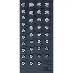   BGS technic 1/3 Szerszámtálca szerszámkocsihoz: 1/2" Bit dugókulcs készlet | különböző profilok | 36 darabos (BGS 4120)