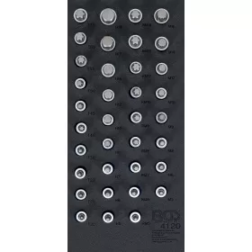   BGS technic 1/3 Szerszámtálca szerszámkocsihoz: 1/2" Bit dugókulcs készlet | különböző profilok | 36 darabos (BGS 4120)