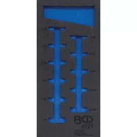   BGS technic 1/3 Szerszámtálca szerszámkocsihoz, üresen: 11 részes 1/4" hosszított COLL dugókulcs készlethez (nem tartozék) (BGS 4121-1)