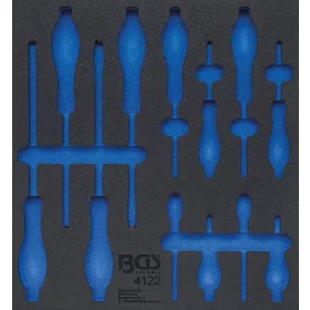   BGS technic 2/3 Szerszámtálca szerszámkocsihoz, üresen: 12 részes csavarhúzó készlethez (nem tartozék) (BGS 4122-1)