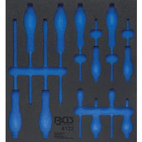   BGS technic 2/3 Szerszámtálca szerszámkocsihoz, üresen: 12 részes csavarhúzó készlethez (nem tartozék) (BGS 4122-1)