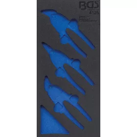   BGS technic 1/3 szerszámtálca szerszámkocsihoz, üresen: 3 részes karosszéria lemezvágó mini olló készlethez (nem tartozék) (BGS 4125-1)