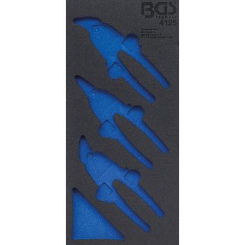   BGS technic 1/3 szerszámtálca szerszámkocsihoz, üresen: 3 részes karosszéria lemezvágó mini olló készlethez (nem tartozék) (BGS 4125-1)