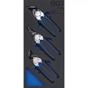   BGS technic 1/3 szerszámtálca szerszámkocsihoz: 3 részes karosszéria lemezvágó mini olló készlettel (BGS 4125)