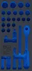 BGS technic 1/3 szerszámtálca szerszámkocsihoz (408x189x32 mm), üresen: 27 részes dugókulcs készlethez, 1/2", 8-32 mm (nem tartozék) (BGS 4126-1)