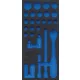 BGS technic 1/3 szerszámtálca szerszámkocsihoz (408x189x32 mm), üresen: 27 részes dugókulcs készlethez, 1/2", 8-32 mm (nem tartozék) (BGS 4126-1)