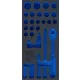 BGS technic 1/3 szerszámtálca szerszámkocsihoz (408x189x32 mm), üresen: 27 részes dugókulcs készlethez, 1/2", 8-32 mm (nem tartozék) (BGS 4126-1)
