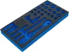 BGS technic 1/3 szerszámtálca szerszámkocsihoz (408x189x32 mm), üresen: 27 részes dugókulcs készlethez, 1/2", 8-32 mm (nem tartozék) (BGS 4126-1)