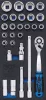 BGS technic 1/3 Szerszámtálca szerszámkocsihoz: 27 részes dugókulcs készlettel, 1/2", 8-32 mm (BGS 4126)