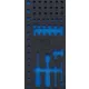 BGS technic 1/3 szerszámtálca szerszámkocsihoz (408x189x32 mm), üresen: 50 részes dugókulcs és hajtószár készlethez,1/4" (nem tartozék) (BGS 4127-1)