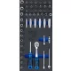 BGS technic 1/3 Szerszámtálca szerszámkocsihoz: 50 részes dugókulcs és hajtószár készlettel,1/4" (BGS 4127)
