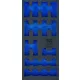 BGS technic 1/3 szerszámtálca szerszámkocsihoz (408x189x32 mm), üresen: 20 részes légkulcsokhoz való dugókulcsfej készlethez, 10-24 mm (nem tartozék) (BGS 4130-1)