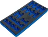 BGS technic 1/3 szerszámtálca szerszámkocsihoz (408x189x32 mm), üresen: 20 részes légkulcsokhoz való dugókulcsfej készlethez, 10-24 mm (nem tartozék) (BGS 4130-1)