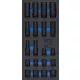 BGS technic 1/3 Szerszámtálca szerszámkocsihoz: 20 részes légkulcsokhoz való dugókulcsfej készlettel, 10-24 mm (BGS 4130)