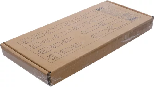 BGS technic 1/3 Szerszámtálca szerszámkocsihoz: 20 részes légkulcsokhoz való dugókulcsfej készlettel, 10-24 mm (BGS 4130)