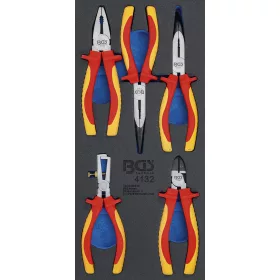   BGS technic 1/3 Szerszámtálca szerszámkocsihoz: 5 részes VDE fogó készlettel (BGS 4132)