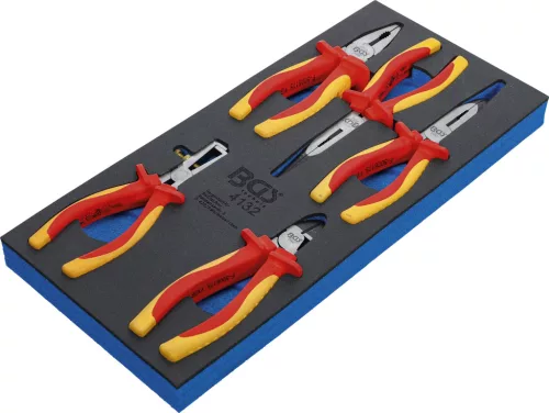 BGS technic 1/3 Szerszámtálca szerszámkocsihoz: 5 részes VDE fogó készlettel (BGS 4132)