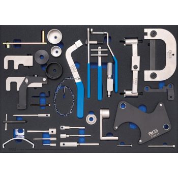   BGS technic 3/3 Szerszámtálca szerszámkocsihoz: Vezérlésrögzítő készlettel Renault, Nissan, Opel, Volvo modellekhez (BGS 4134)