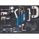BGS technic 3/3 Szerszámtálca szerszámkocsihoz: Vezérlésrögzítő készlettel Renault, Nissan, Opel, Volvo modellekhez (BGS 4134)
