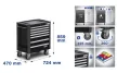 BGS technic 7 fiókos műhelykocsi, extra alacsony teljes súly, 4 szerszámtálcába rendezett 209 részes szerszámkészlettel (BGS 4140)