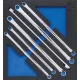 BGS technic 2/3 Szerszámtálca szerszámkocsihoz: Csillagkulcs készlet | extra hosszú | 10 x 11 - 22 x 24 mm | 6 darabos (BGS 4194)