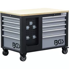   BGS technic Műhelykocsi 10 fiókkal és zárható szerszámszekrénnyel, 1150 × 740 × 866 mm (BGS 4199)