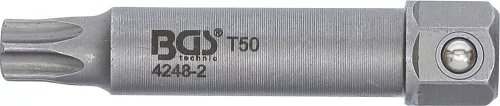 BGS technic T50x64mm bit, rögzítő golyós, 12mm-es külső hatlapú véggel (BGS 4248-2)