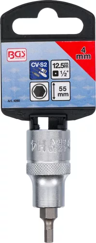 BGS technic Imbusz bitfej 1/2" hossza: 53mm, 4mm (BGS 4250)