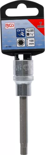 BGS technic Imbusz bitfej 1/2" hossza: 100mm, 7mm (BGS 4262)